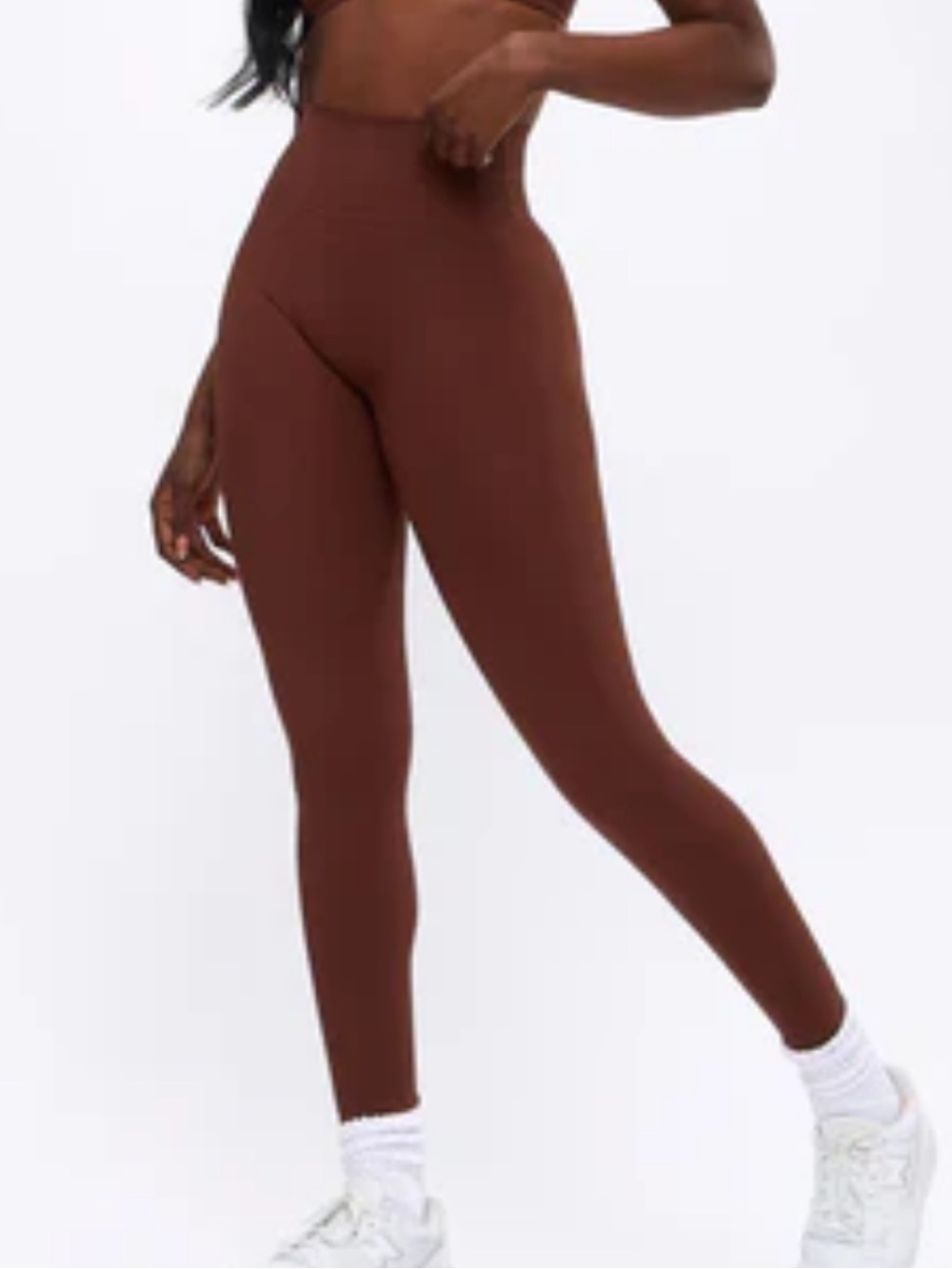 BuffBunny High-Waist Seamless Leggings in Chocolate Brown SZ M
